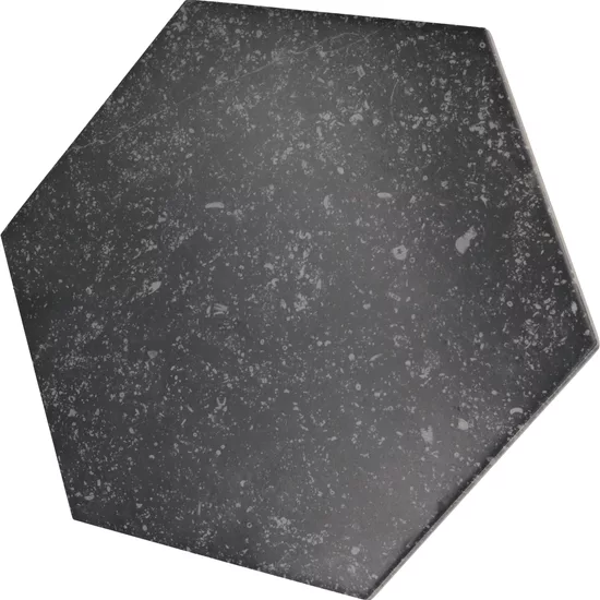 Carrelage Coralstone Hexagon Black 29,2x25,4 cm - vue latérale du carreau