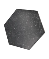 Carrelage Coralstone Hexagon Black 29,2x25,4 cm - vue latérale du carreau