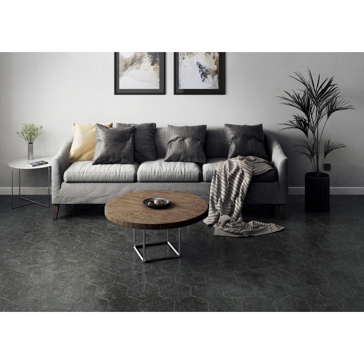 Coralstone Hexagon Black 29.2x25.4 cm - carrelage NAIS - image 4