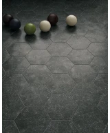 Carrelage Coralstone Hexagon Black 29,2x25,4 cm - vue d’ambiance 3