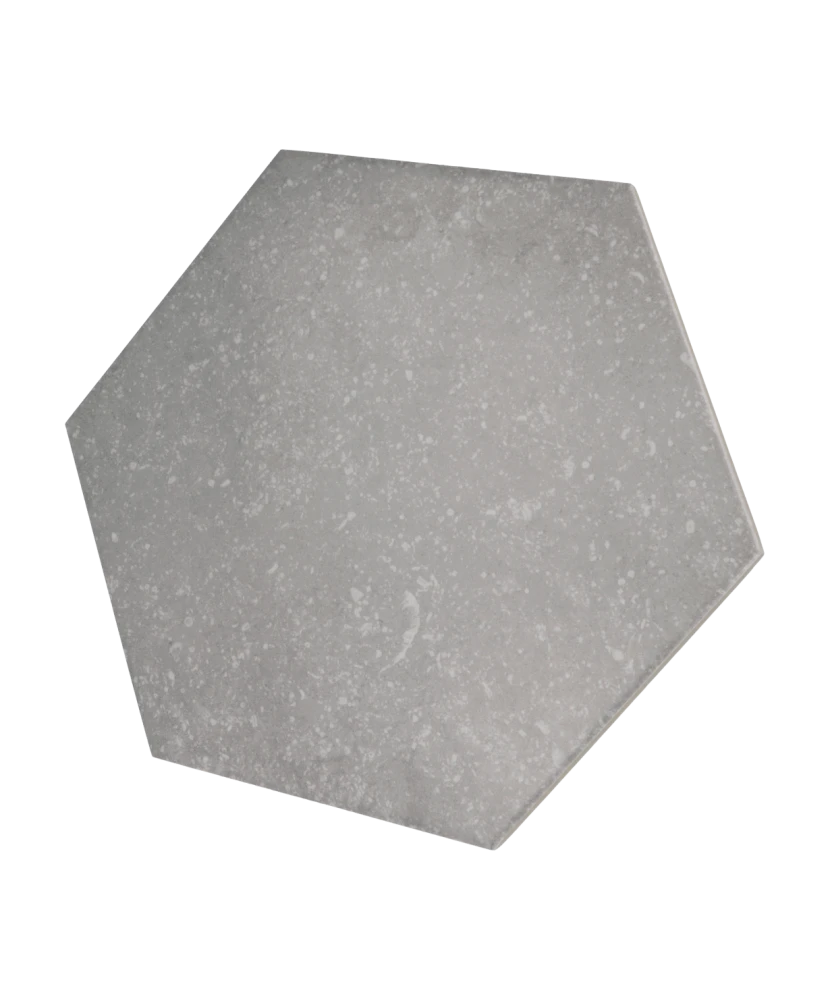 Carrelage Coralstone Hexagon Grey 29,2x25,4 cm - vue latérale du carreau