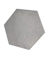 Carrelage Coralstone Hexagon Grey 29,2x25,4 cm - vue latérale du carreau