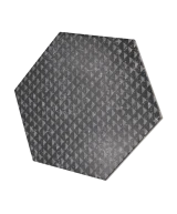 Carrelage Coralstone Hexagon Melange Black 29,2x25,4 cm - vue latérale du carreau