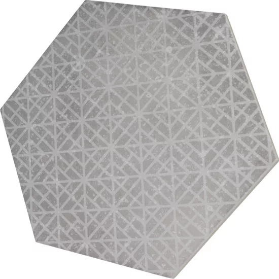 Carrelage Coralstone Hexagon Melange Grey 29,2x25,4 cm - vue latérale du carreau