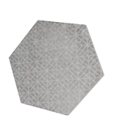 Carrelage Coralstone Hexagon Melange Grey 29,2x25,4 cm - vue latérale du carreau