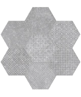 Carrelage Coralstone Hexagon Melange Grey 29,2x25,4 cm - panneau de carreaux