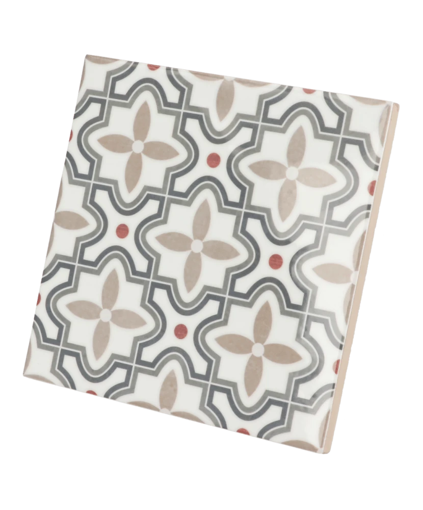 Carrelage Country Patchwork 13,2x13,2 cm - vue latérale du carreau
