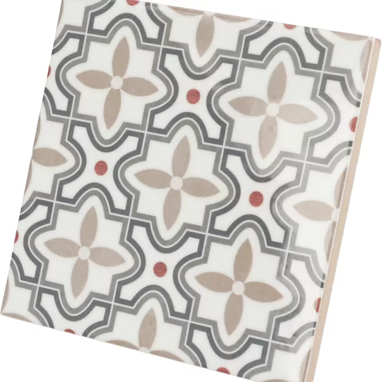 Carrelage Country Patchwork 13,2x13,2 cm - vue latérale du carreau