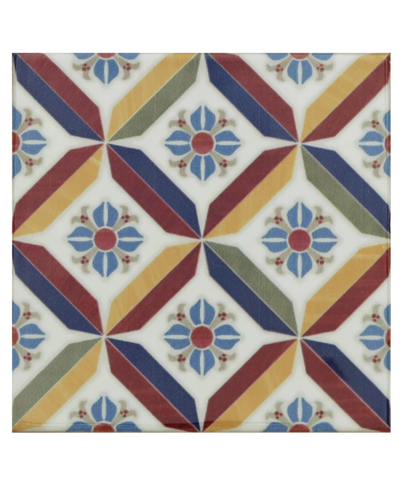 Carrelage Country Patchwork 13,2x13,2 cm - détail du carreau