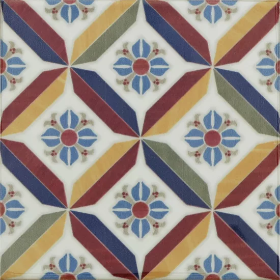 Carrelage Country Patchwork 13,2x13,2 cm - détail du carreau