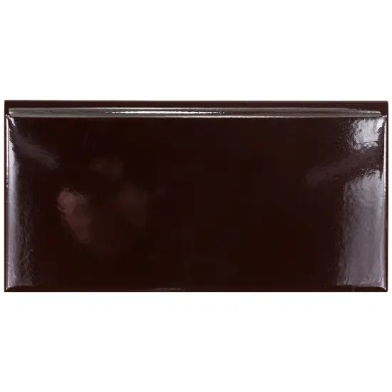 PLINTHE CARRELAGE 10x20 BRUNE BRILLANTE - plinthe