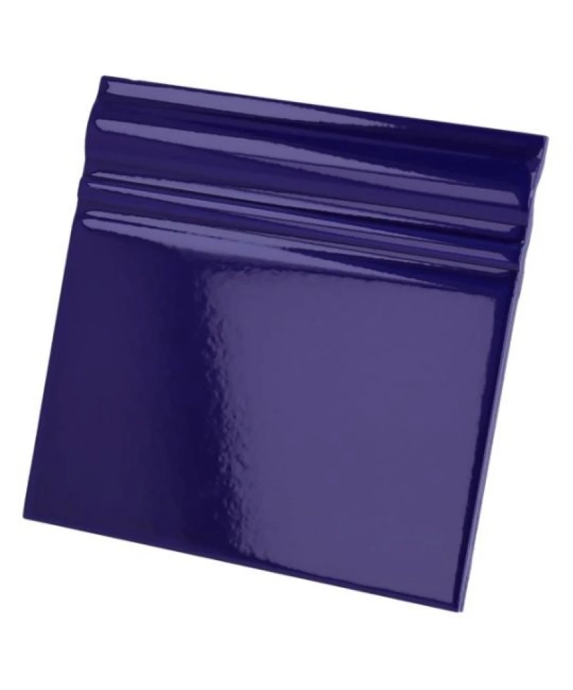 PLINTHE 15X15 BLEU COBALT BRILLANT - plinthe