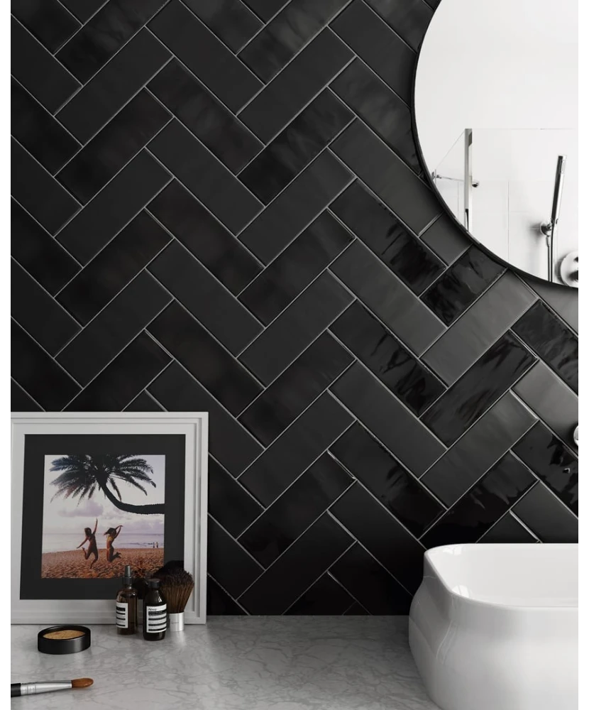 Carrelage Country Anthracite 6,5x20 cm - vue d’ambiance 2
