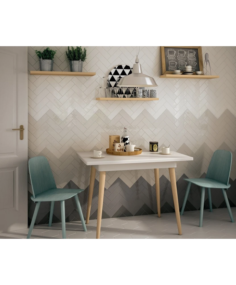 Carrelage Country Blanco 6,5x20 cm - vue d’ambiance 3