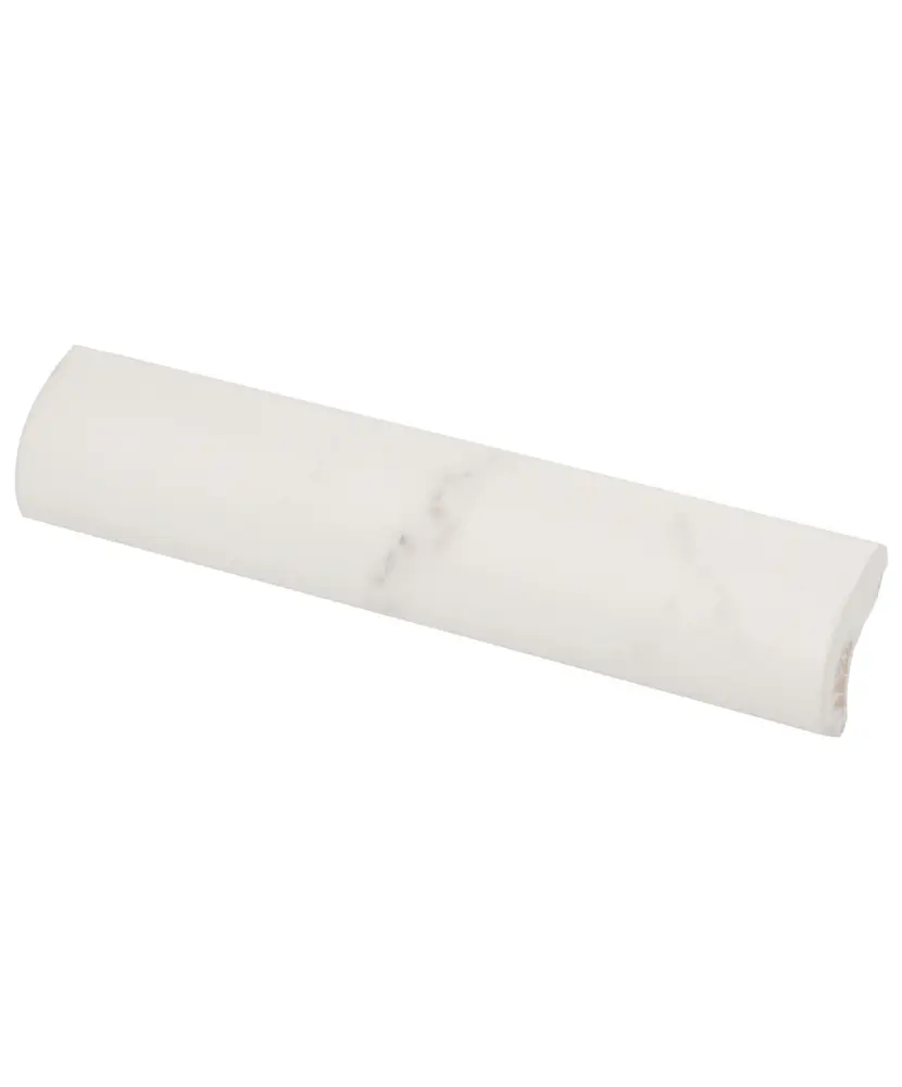 Pencil Bullnose Carrara Matt 3x15 cm - pièce spéciale NAIS
