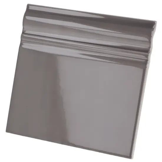 Pièce spéciale Skirting Gris Oscuro Brillo 15x15 cm