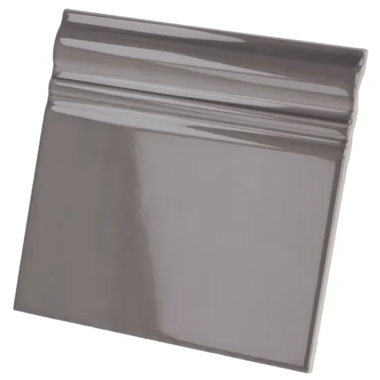 Skirting Gris Oscuro Brillo 15x15 cm - pièce spéciale NAIS