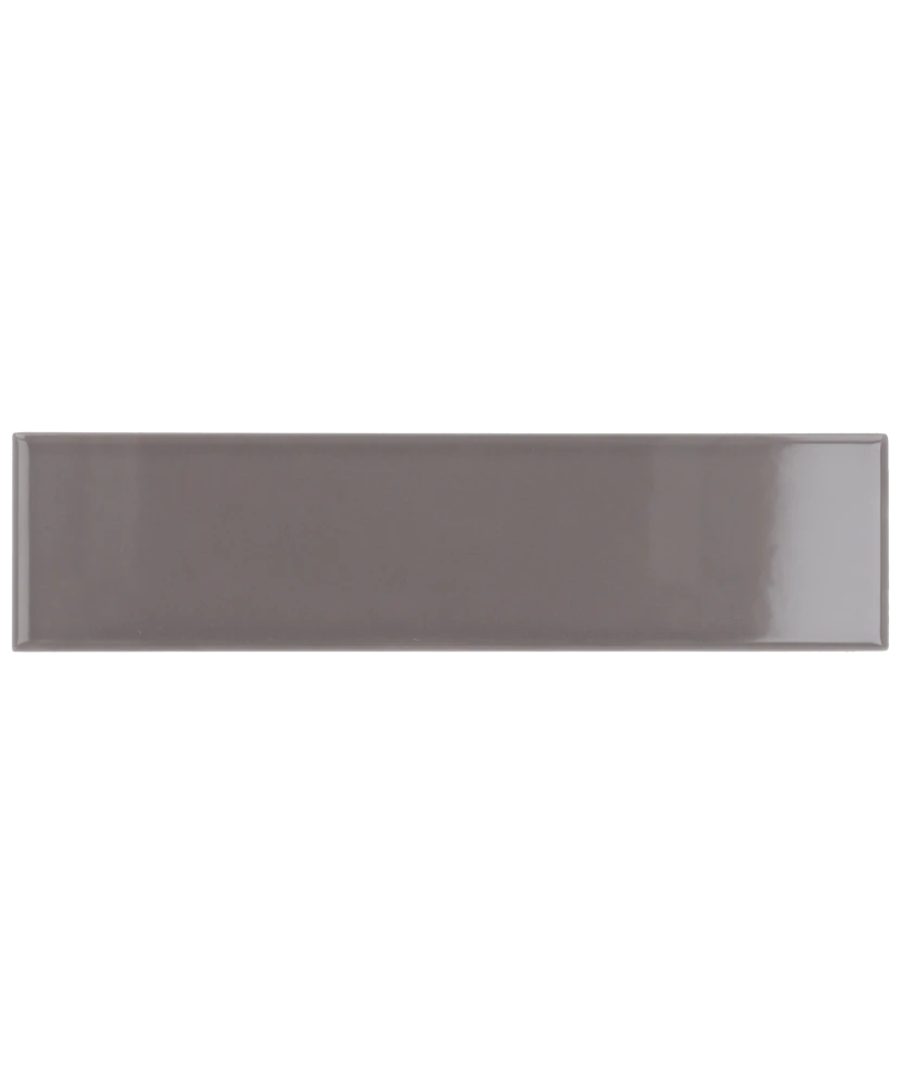Carrelage Evolution Dark Grey 10x40 cm - vue de face du carreau