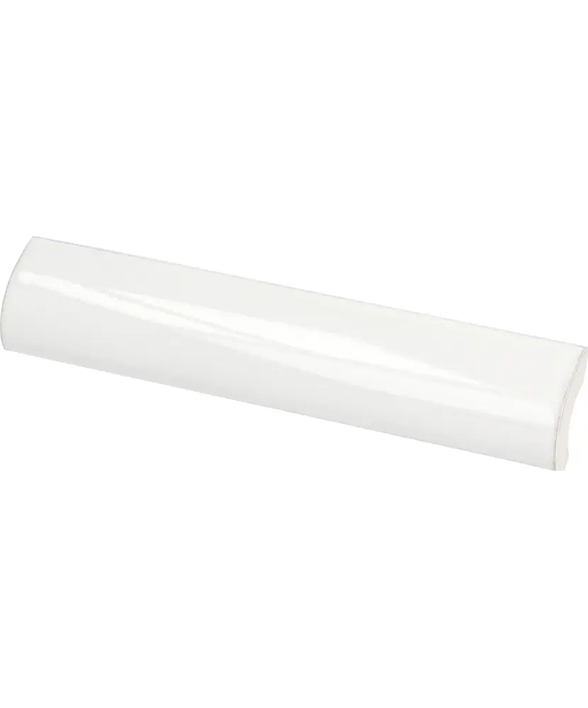 Pencil Bullnose Blanco Crackle 3x15 cm - pièce spéciale NAIS