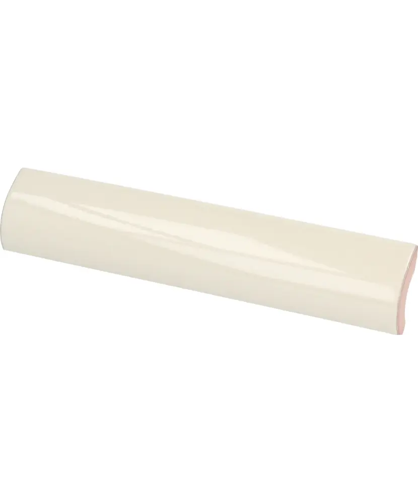 Pencil Bullnose Cream Crackle 3x15 cm - pièce spéciale NAIS