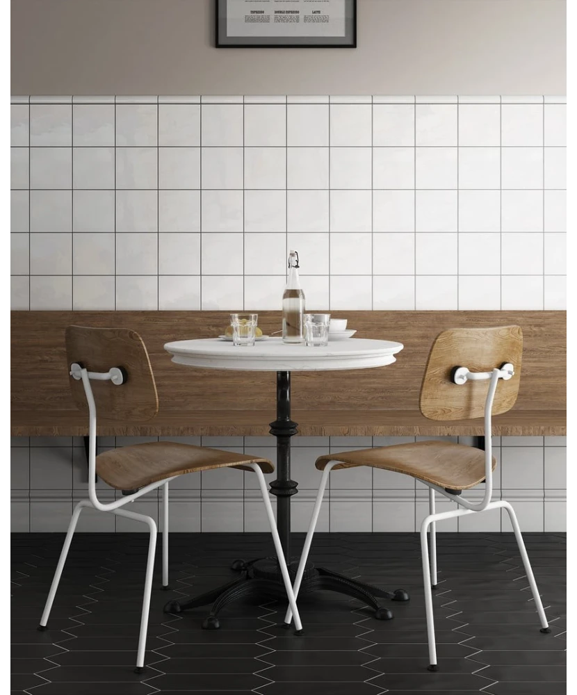 Carrelage Evolution White 15x15 cm - vue d’ambiance