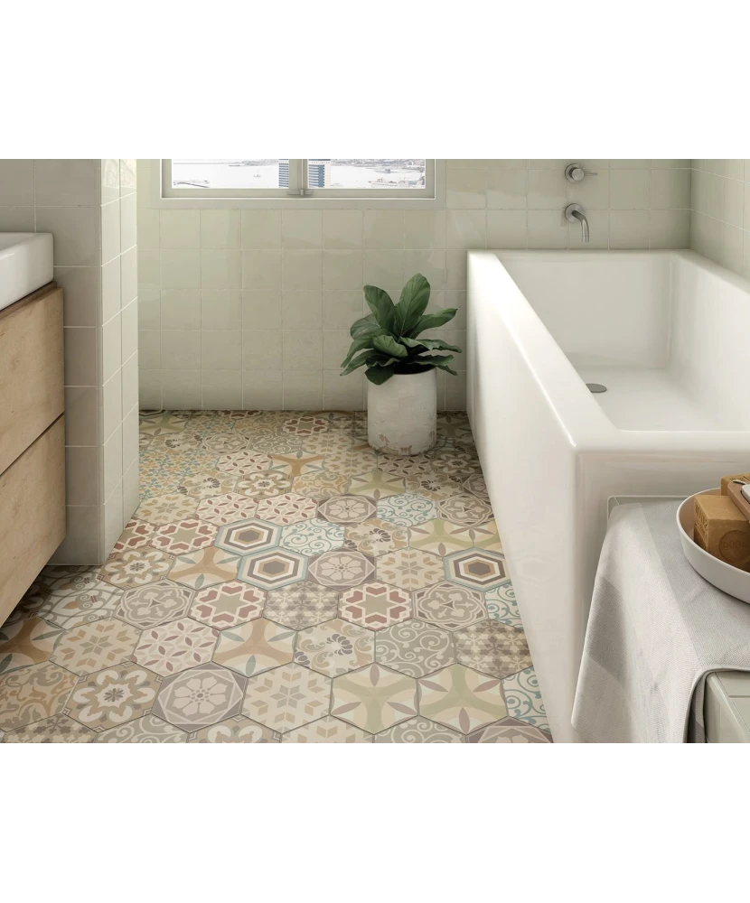 Carrelage Evolution Mint 15x15 cm - vue d’ambiance