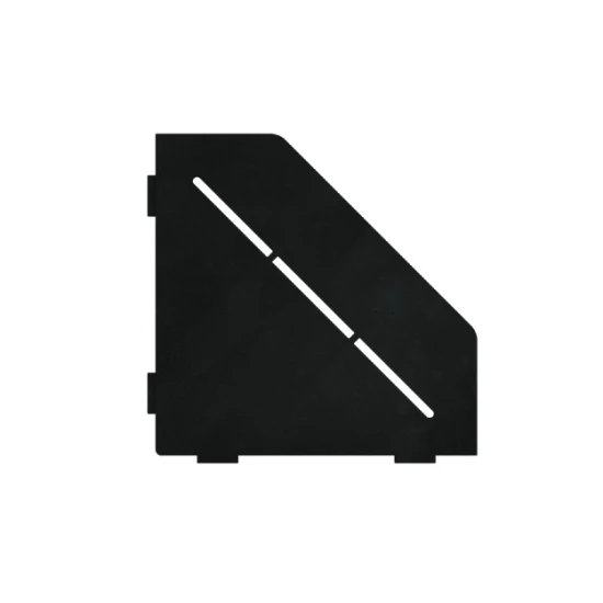 Porte-savon design Diamant 200 mm - Noir laqué structuré
