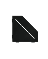 Porte-savon design Diamant 200 mm - Noir laqué structuré