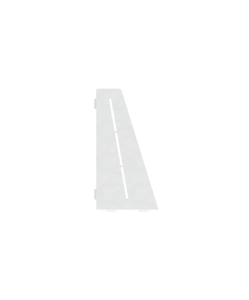 Porte-savon rectangle biseauté 310 mm - Blanc laqué structuré