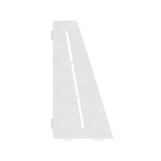 Porte-savon rectangle biseauté 310 mm - Blanc laqué structuré