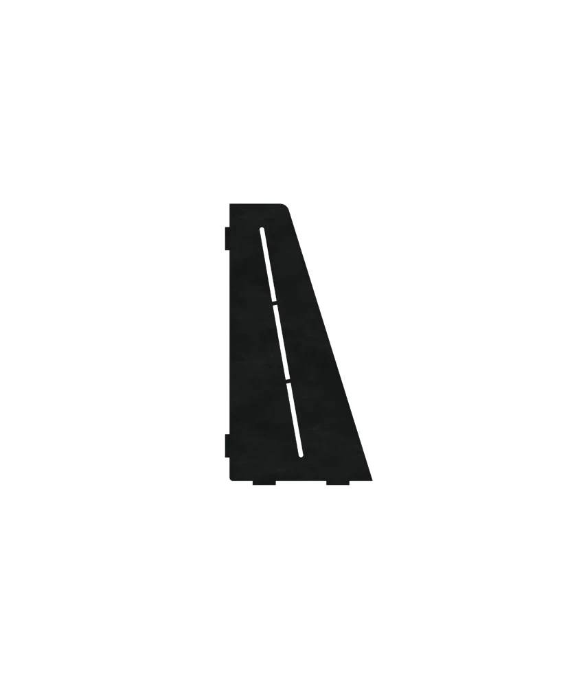 Porte-savon rectangle biseauté 310 mm - Noir laqué structuré