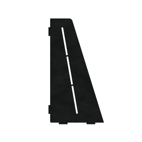 Porte-savon rectangle biseauté 310 mm - Noir laqué structuré