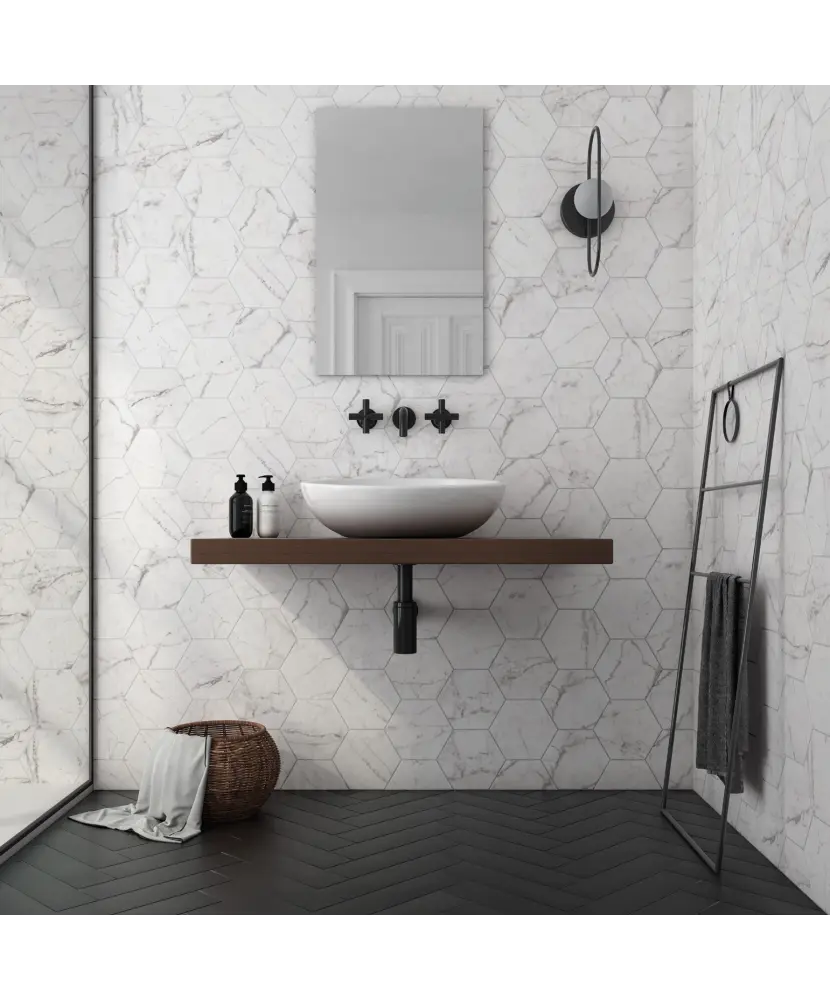 Carrelage Carrara Hexagon 17,5x20 cm