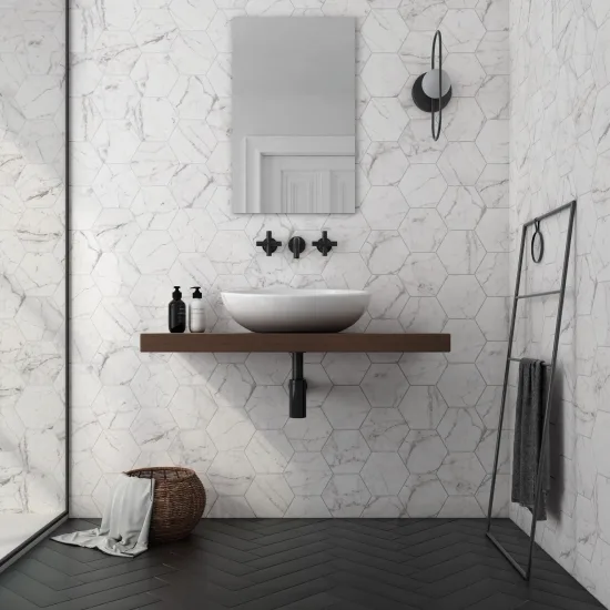 Carrelage Carrara Hexagon 17,5x20 cm | Univers Carrelage