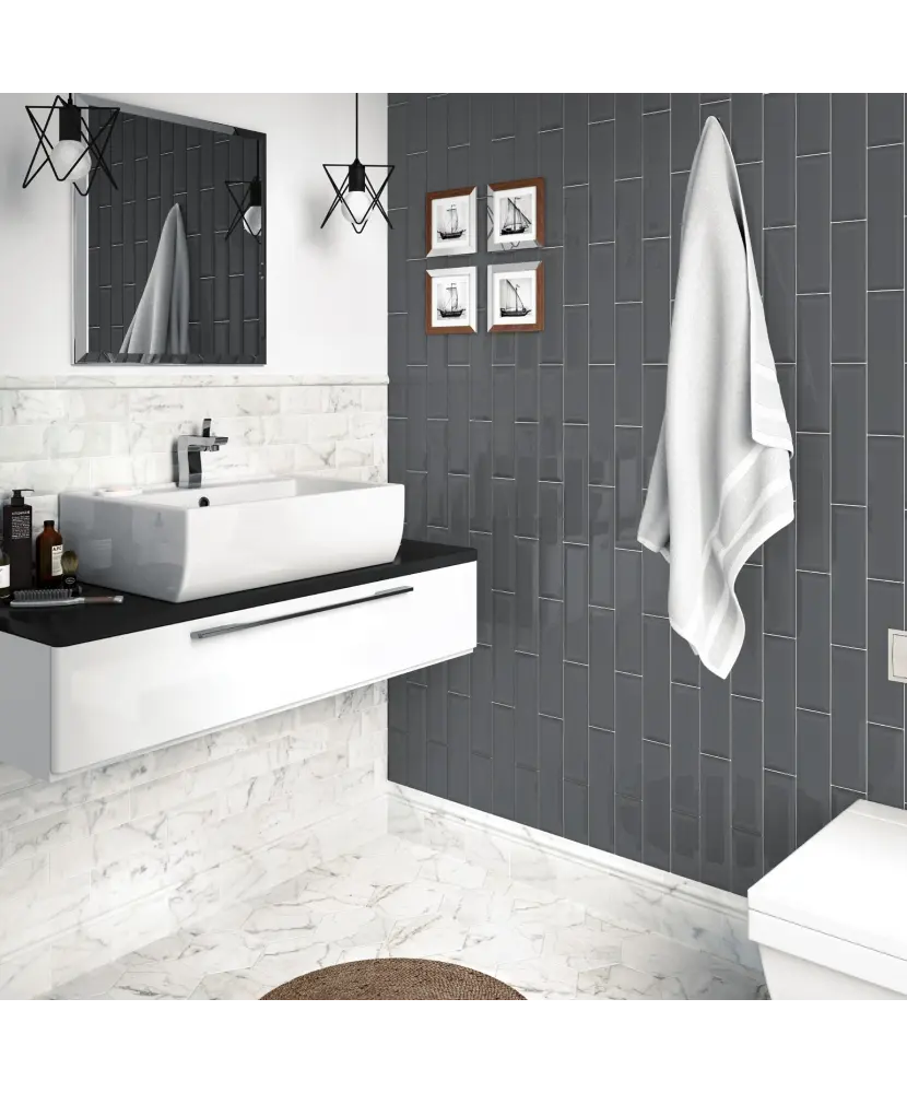Pièce spéciale Pencil Bullnose Carrara 3x15 cm | Univers Carrelage