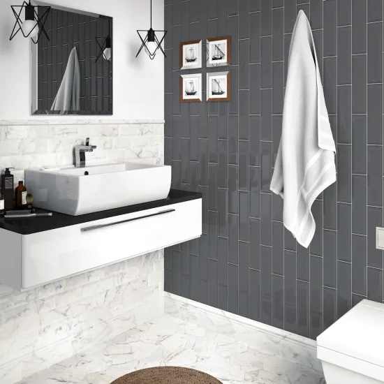 Pièce spéciale Skirting Carrara 15x15 cm | Univers Carrelage