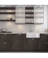 Carrelage Carrara 7,5x30 cm - posé en cuisine