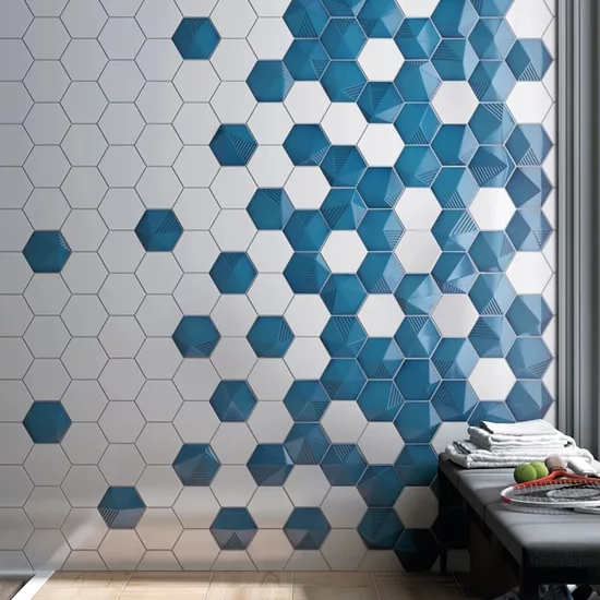 Carrelage Scale Hexagon Electric Blue 12,4x10,7 cm