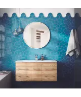 Carrelage Scale Fan Electric Blue 10,6x12 cm - vue d’ambiance