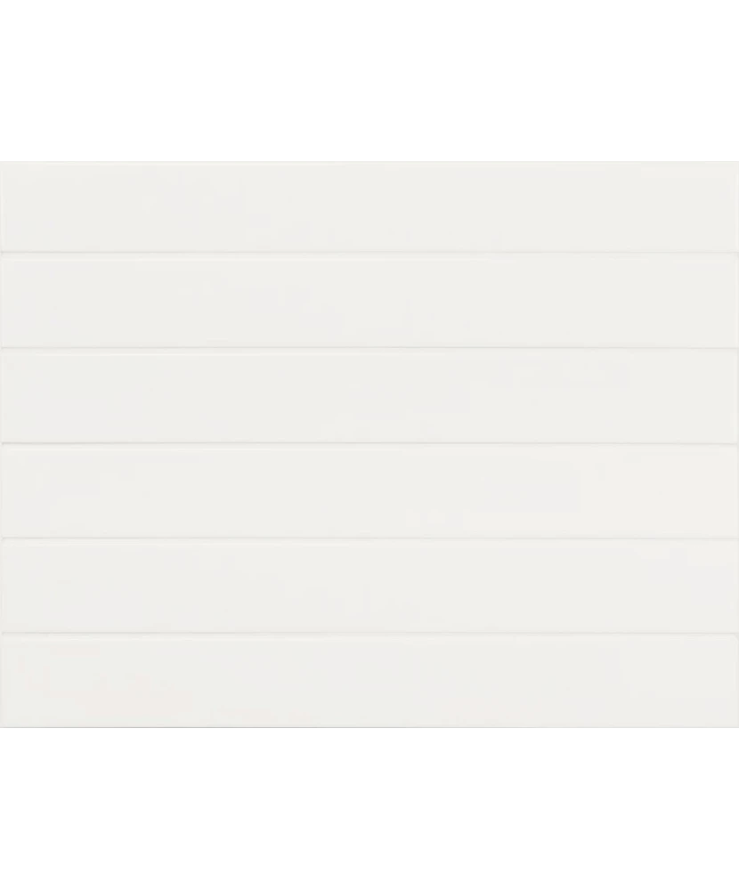 Carrelage Evolution White Mat 5x40 cm - panneau de carreaux