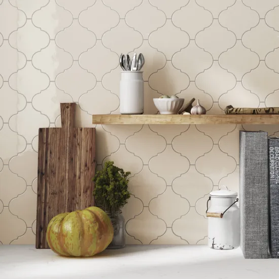 Carrelage Scale Alhambra Cream 12x12 cm, format 12 x 12 cm, collection Scale, finition brillant