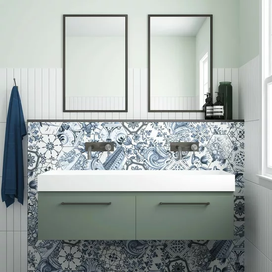 Carrelage Evolution White Mat 5x40 cm - vue d’ambiance 2