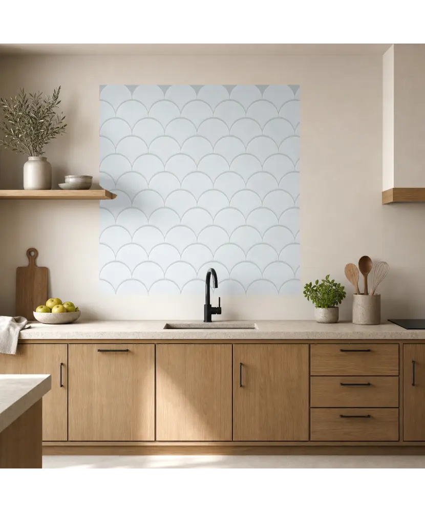 Carrelage Scale Fan Sky Blue 10,6x12 cm